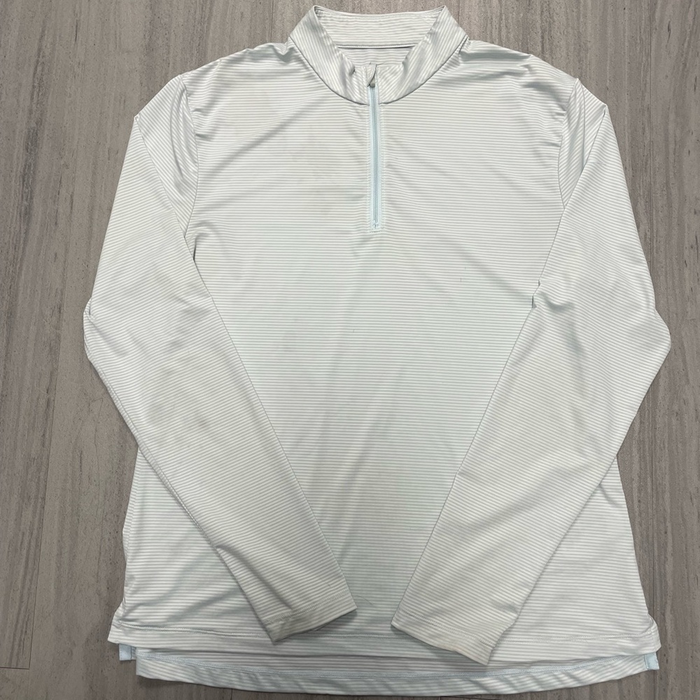 Light Blue Long Sleeve Quarter-Zip Top